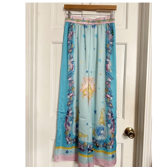 Rachel Zoe Sea Shells and Cherubs Palazzo Pants NWT - Picture 6 of 9